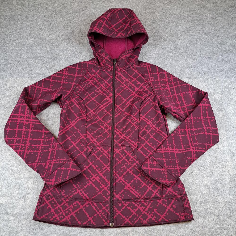 Columbia Jacket Womens Small Burgundy Omni Shield Hooded Softshell Zip Fleece